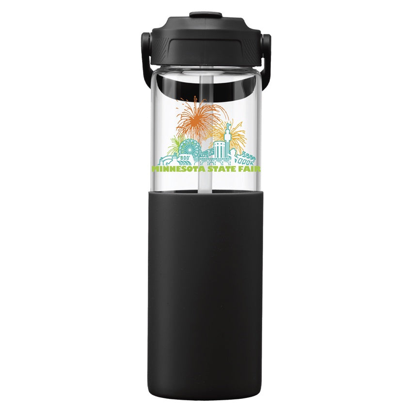 2026 Juno Glass Silicone Sleeve Straw Bottle