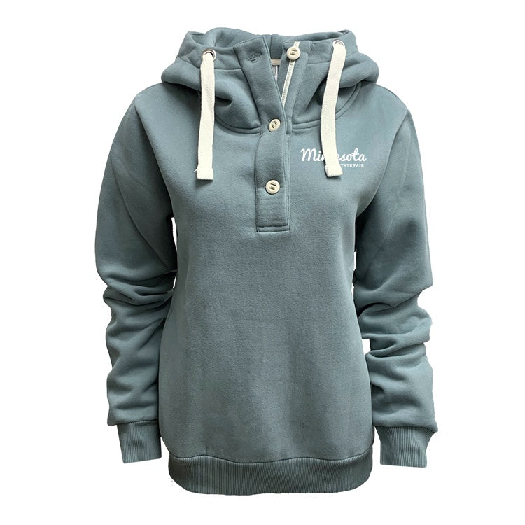 Signature Concepts Lucy Ladies Peached Fleece Button Hoodie