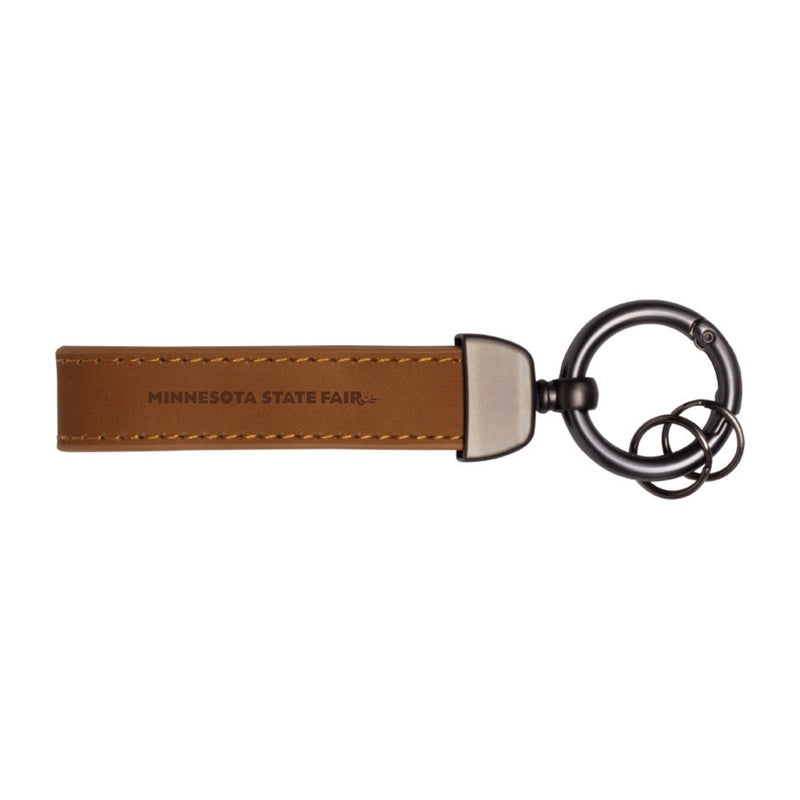 Leather Spring Clip Key Tag