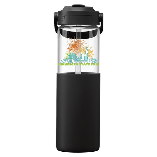 2026 Juno Glass Silicone Sleeve Straw Bottle